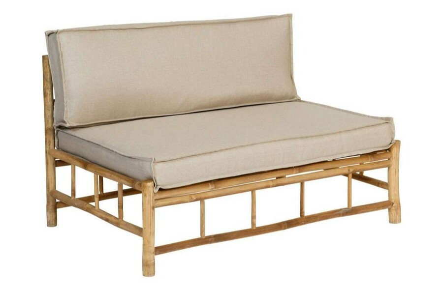 Sofa ogrodowa BAMBOO z poduszkami - taupe/naturalny