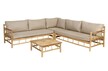 Zestaw ogrodowy BAMBOO z poduszkami - taupe/naturalny