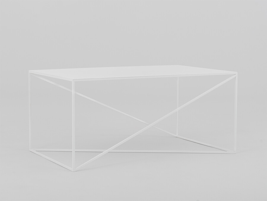 Stolik MEMO METAL 100x60 - biały