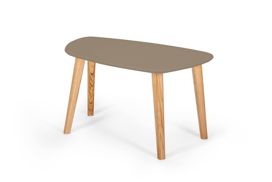 Stolik kawowy ENDOCARP 68x41x40 cm - bobrza glina