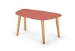 Stolik kawowy ENDOCARP 80x48x40 cm - ciemny koralowy