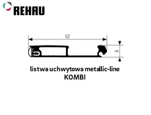 Żaluzje Listwa uchwytowa METALLIC-LINE KOMBI - aluminium / dł. 250 cm - Rehau