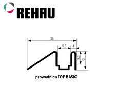 Żaluzje Prowadnica TOP BASIC - biały alpejski / dł. 250 cm - Rehau