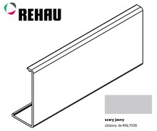 Żaluzje Pokrywa do prowadnicy FRAME - jasny szary / dł. 250 cm  - Rehau