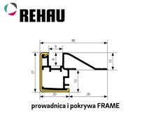 Żaluzje Prowadnica FRAME - stal nierdzewna / 250 cm  - Rehau