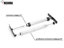 Żaluzje Mechanizm zwijający żaluzji C3 / 600 mm - Rehau