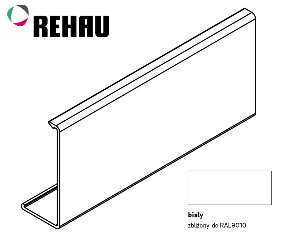 Pokrywa do prowadnicy FRAME - biały alpejski / dł. 250 cm 