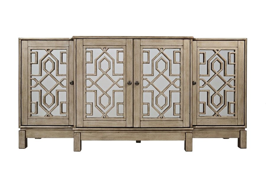 Komoda lustrzana AVOLA VINTAGE SILVER - srebrny