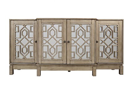 Komoda lustrzana AVOLA VINTAGE SILVER - srebrny