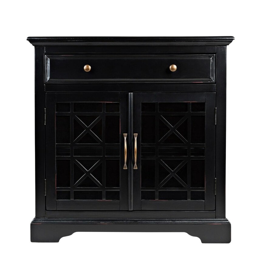 Komoda dwudrzwiowa AVOLA ANTIQUE BLACK 2D/1S - czarny