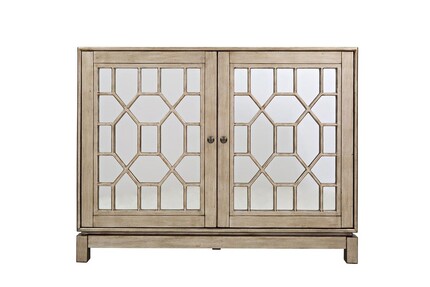 Komoda lustrzana AVOLA SILVER GOLD 2D - srebrny