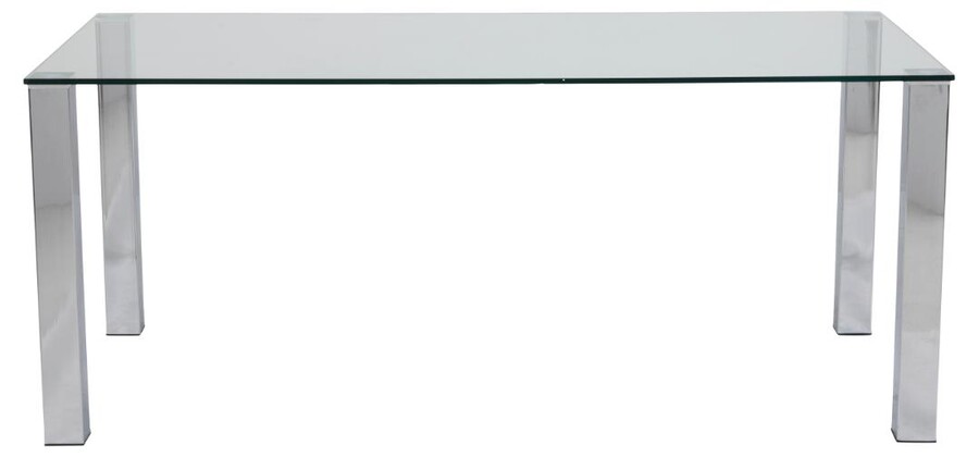 Stół KANTE 180x90 - transparentny/chrom