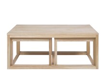 Zestaw stolików kawowych CORNUS 120x60 - dąb olejowany bielony