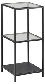 Regał wąski SEAFORD 82,5 cm - czarny