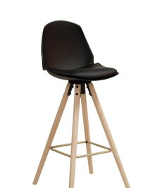 Hoker I_OSLO 105,5 cm - czarny/dąb bielony