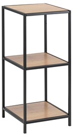 Regał wąski SEAFORD 82,5 cm - dziki dąb/czarny