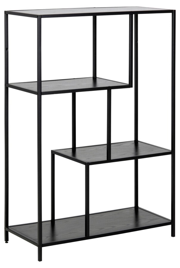 Regał SEAFORD 114 cm - czarny