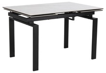 Stół rozkładany HUDDERSFIELD 120/200x85 - biały/czarny