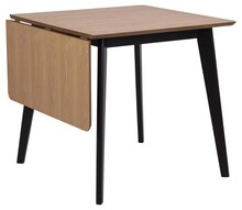 Stół rozkładany ROXBY 80/120x80 - dąb/czarny