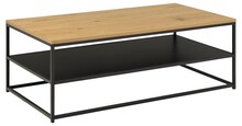 Stolik kawowy GILA 120x60 - dąb/czarny