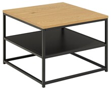 Stolik kawowy GILA 55x55 - dąb/czarny
