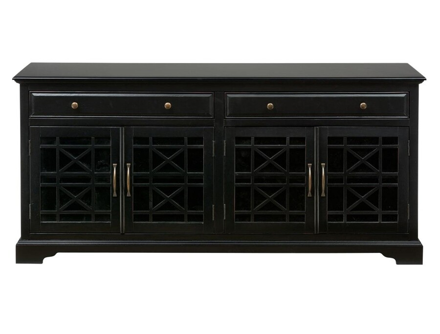 Komoda 4-drzwiowa AVOLA ANTIQUE BLACK 4D/2S - czarny