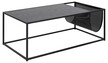 Stolik kawowy z gazetnikiem SEAFORD 110x60 - czarny