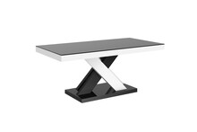 Ława XENON Lux MINI - matowy/czarno-biały/nogi mieszane