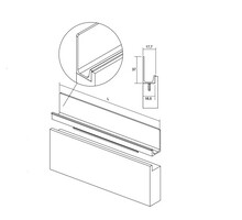 Uchwyty Uchwyt listwowy wbijany JEY 0127 - czarny mat / 597 mm - Viefe