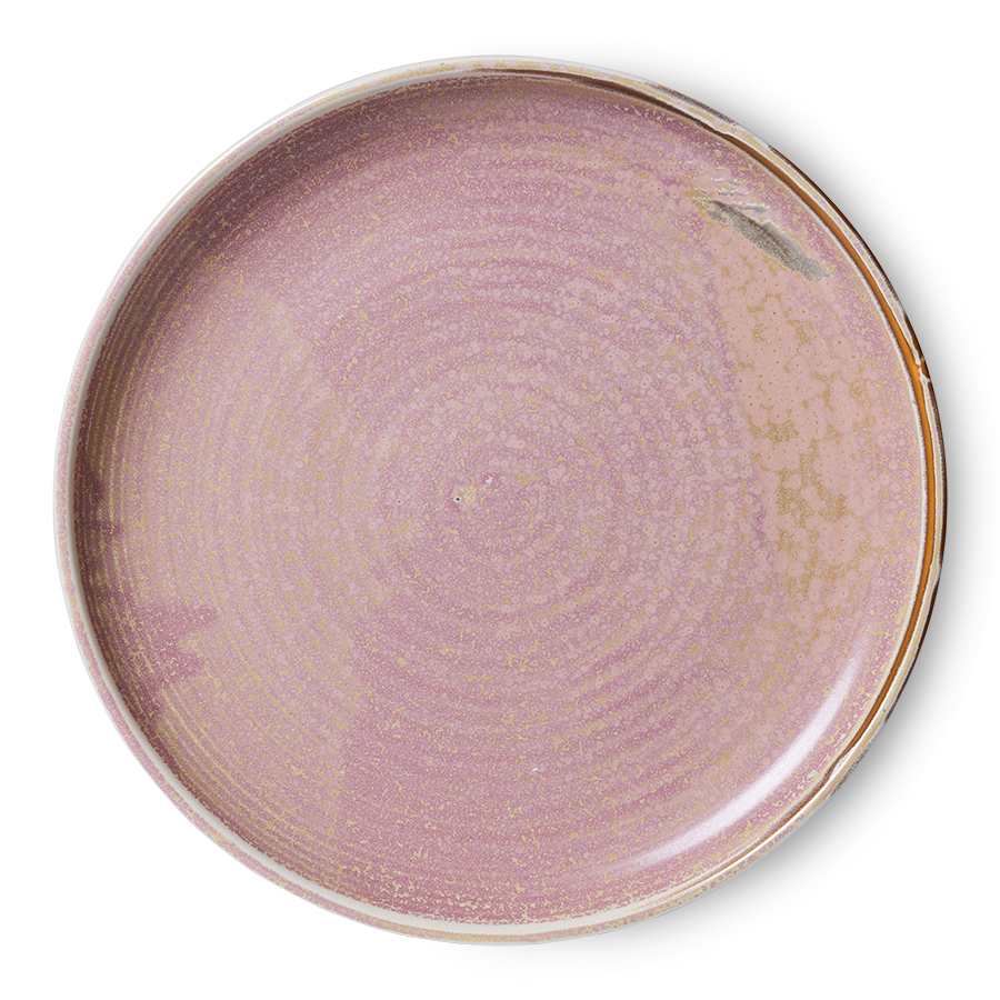 Talerz obiadowy HOME CHEF CERAMICS - rustykalny różowy