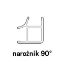 Narożnik wew./zew. 90° RAUBASE - biały / wys. 10 cm