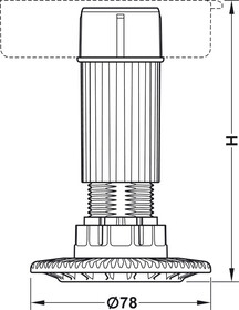 Systemy cokołowe Nóżka regulowana AXILO - czarny / wys. 10 cm / 150 kg / 1 kpl. - Häfele