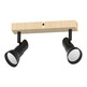 Lampa sufitowa TRIEST JP01A-SP-03S-BWD.356 - czarny mat/drewno