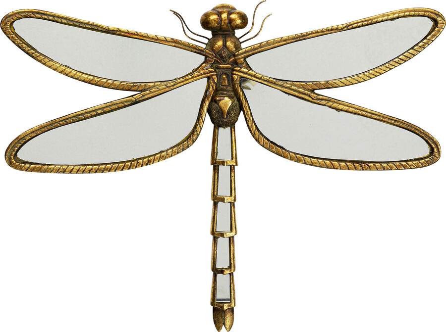 Dekoracja ścienna DRAGONFLY MIRROR 36x46 - lustrzany/złoty