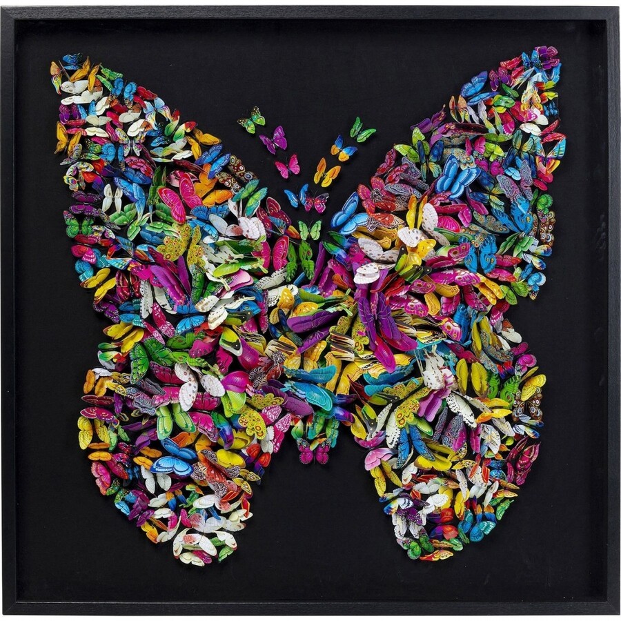 Dekoracja ścienna FARFALLA 120x120 - multikolor