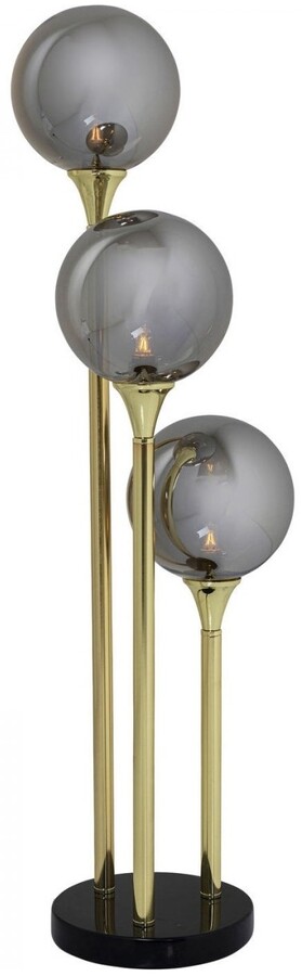Lampa stołowa AL CAPONE TRE - dymiony/złoty