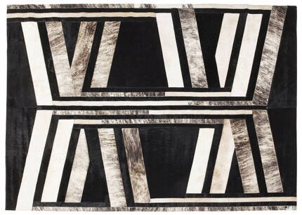 Dywan skórzany czarno-biały 240x170 cm