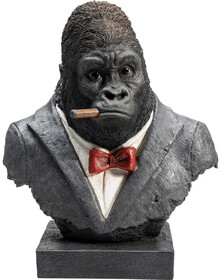 Figurka dekoracyjna SMOKING GORILLA - czarny