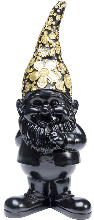 Figurka dekoracyjna GNOME STANDING 46 - czarny/złoty