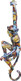 Dekoracja ścienna HANGING APE COLORFUL 17x67