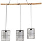 Lampa wisząca THREE GRIDS 120 - czarny/naturalny