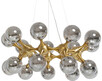 Lampa wisząca ATOMIC 74 - dymiony/złoty