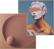 Zestaw dwóch obrazów MDF 80x80 cm