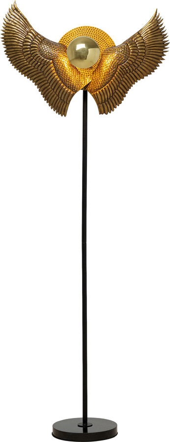 Lampa podłogowa BIRD WINGS - złoty/czarny