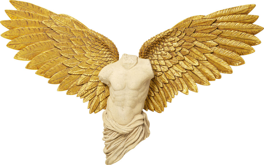 Dekoracja ścienna GUARDIAN ANGEL MALE 208x136 - beżowy/złoty