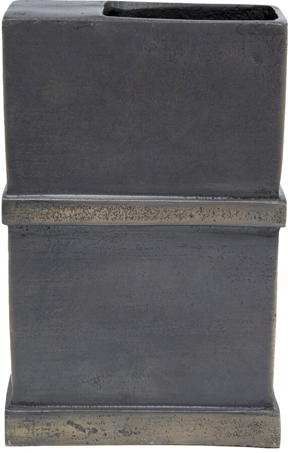 Wazon ciemnobrązowy aluminium 26x17 cm