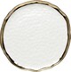 Talerz porcelanowy BELL 31 - biały/złoty