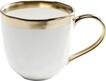 Kubek porcelanowy BELL - biały/złoty