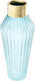 Wazon szklany BARFLY LIGHT BLUE 43 - jasnoniebieski/złoty