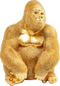 Figurka dekoracyjna MONKEY GORILLA SIDE MEDIUM - złoty
